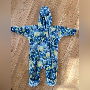 COPY - Patagonia Synchilla Fleece Bunting - Rare Vintage Owl Print - 12M